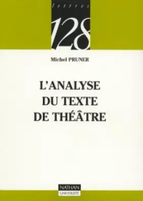 Couverture du produit · L'analyse du texte de théâtre