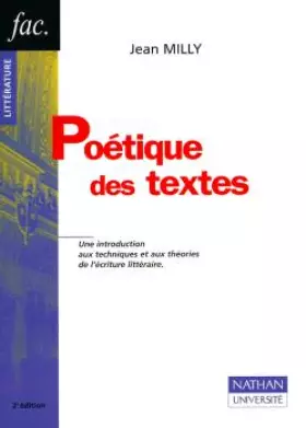 Couverture du produit · Poétique des textes, 2e édition