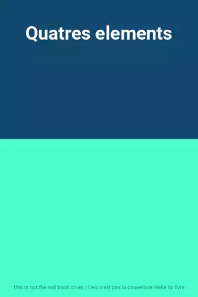 Couverture du produit · Quatres elements
