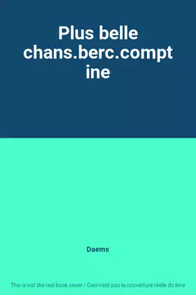 Couverture du produit · Plus belle chans.berc.comptine