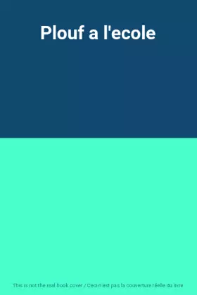 Couverture du produit · Plouf a l'ecole