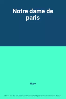 Couverture du produit · Notre dame de paris