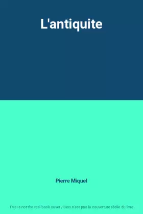 Couverture du produit · L'antiquite