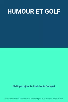 Couverture du produit · HUMOUR ET GOLF