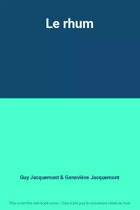 Couverture du produit · Le rhum