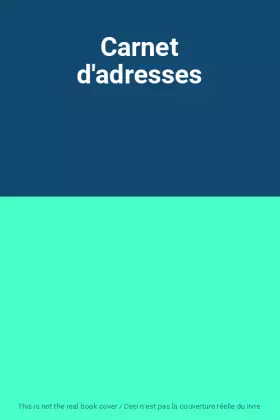 Couverture du produit · Carnet d'adresses