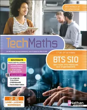 Couverture du produit · Mathématiques - BTS SIO 1re et 2e années - Coll. TechMaths