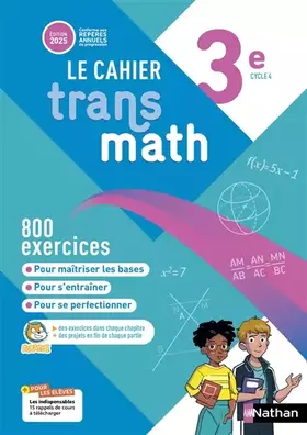 Couverture du produit · Cahier Transmath 3e