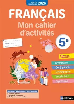 Couverture du produit · Français - Mon cahier d'activités 5e