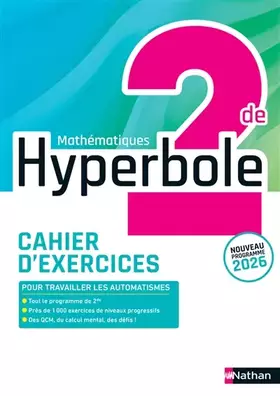 Couverture du produit · Cahier Hyperbole | Mathématiques 2de
