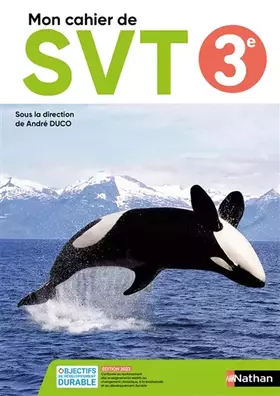 Couverture du produit · Cahier de SVT 3e