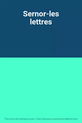 Couverture du produit · Sernor-les lettres