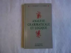 Couverture du produit · Analyse grammaticale et logique