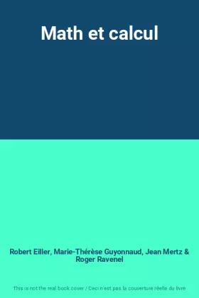 Couverture du produit · Math et calcul