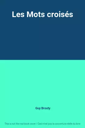 Couverture du produit · Les Mots croisés