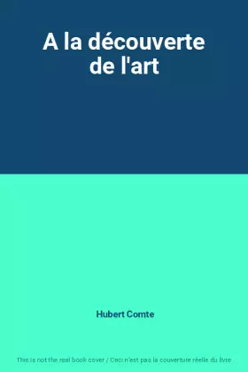 Couverture du produit · A la découverte de l'art