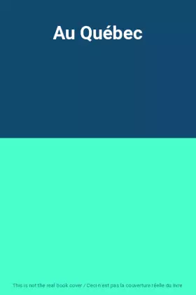 Couverture du produit · Au Québec