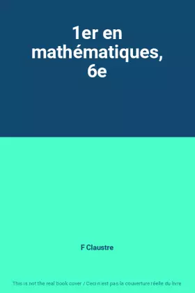 Couverture du produit · 1er en mathématiques, 6e
