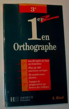 Couverture du produit · 1er en orthographe : CE2