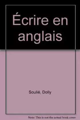 Couverture du produit · Écrire en anglais