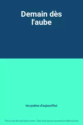 Couverture du produit · Demain dès l'aube