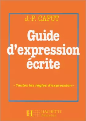 Couverture du produit · Guide d'expression écrite