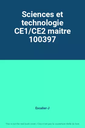 Couverture du produit · Sciences et technologie CE1/CE2 maitre 100397