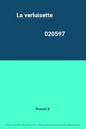 Couverture du produit · La verluisette                                                                                020597