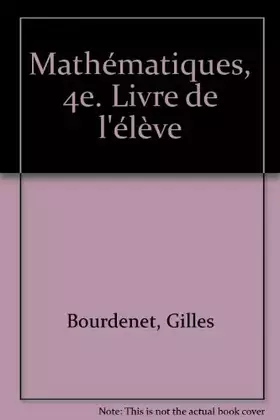 Couverture du produit · Mathématiques, 4e. Livre de l'élève