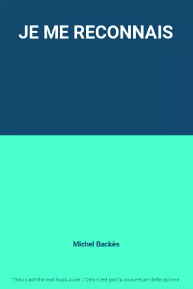 Couverture du produit · JE ME RECONNAIS