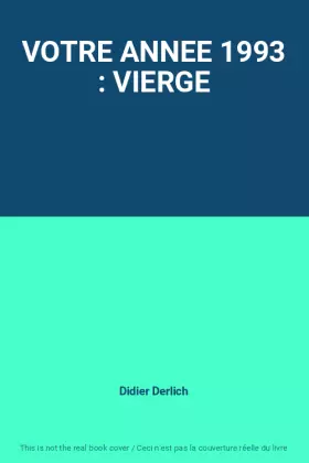 Couverture du produit · VOTRE ANNEE 1993 : VIERGE