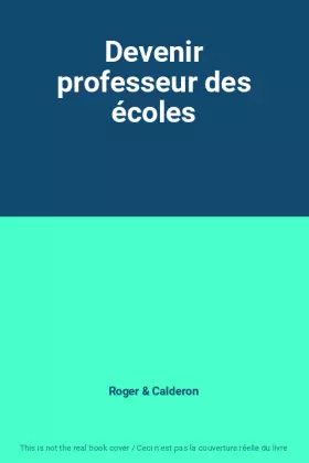 Couverture du produit · Devenir professeur des écoles