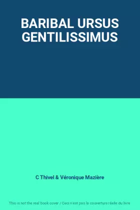 Couverture du produit · BARIBAL URSUS GENTILISSIMUS