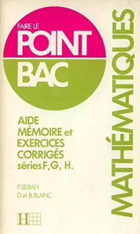 Couverture du produit · AIDE-MEMOIRE MATH TERM FGH