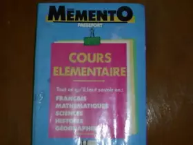 Couverture du produit · MEMENTO PASSEPORT COURS ELEMENTAIRE