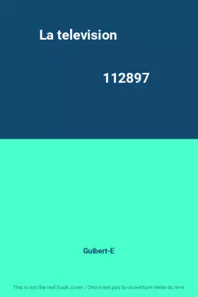 Couverture du produit · La television                                                                                 112897