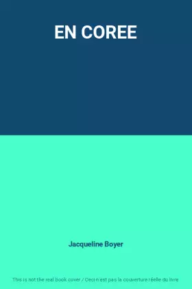 Couverture du produit · EN COREE