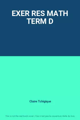 Couverture du produit · EXER RES MATH TERM D