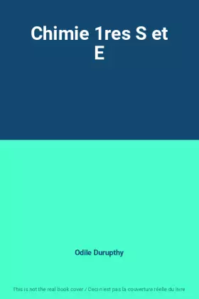 Couverture du produit · Chimie 1res S et E