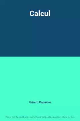 Couverture du produit · Calcul