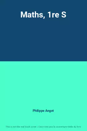 Couverture du produit · Maths, 1re S