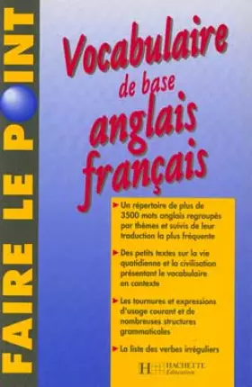 Couverture du produit · Vocabulaire de base anglais-français