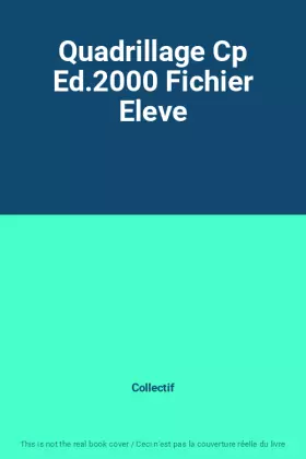 Couverture du produit · Quadrillage Cp Ed.2000 Fichier Eleve