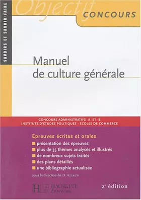 Couverture du produit · Manuel de culture générale