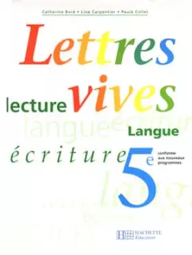Couverture du produit · Lettres vives, 5e. Edition 1997