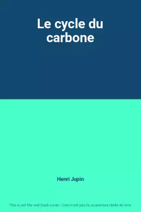 Couverture du produit · Le cycle du carbone