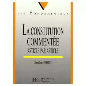 Couverture du produit · La constitution commentée article par article