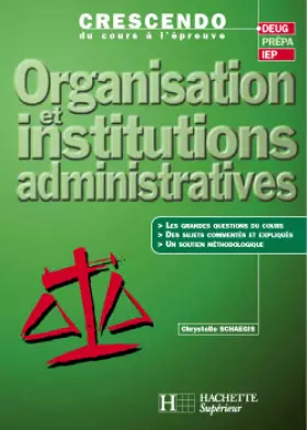 Couverture du produit · Organisation et institutions administratives