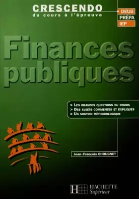 Couverture du produit · Finances publiques