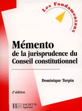 Couverture du produit · Mémento de jurisprudence du Conseil constitutionnel, 2e édition